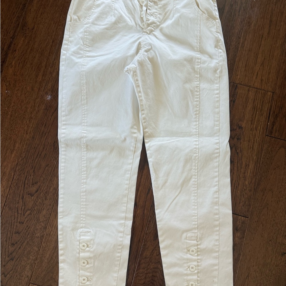 Sundance Cream Trousers with Button Detail